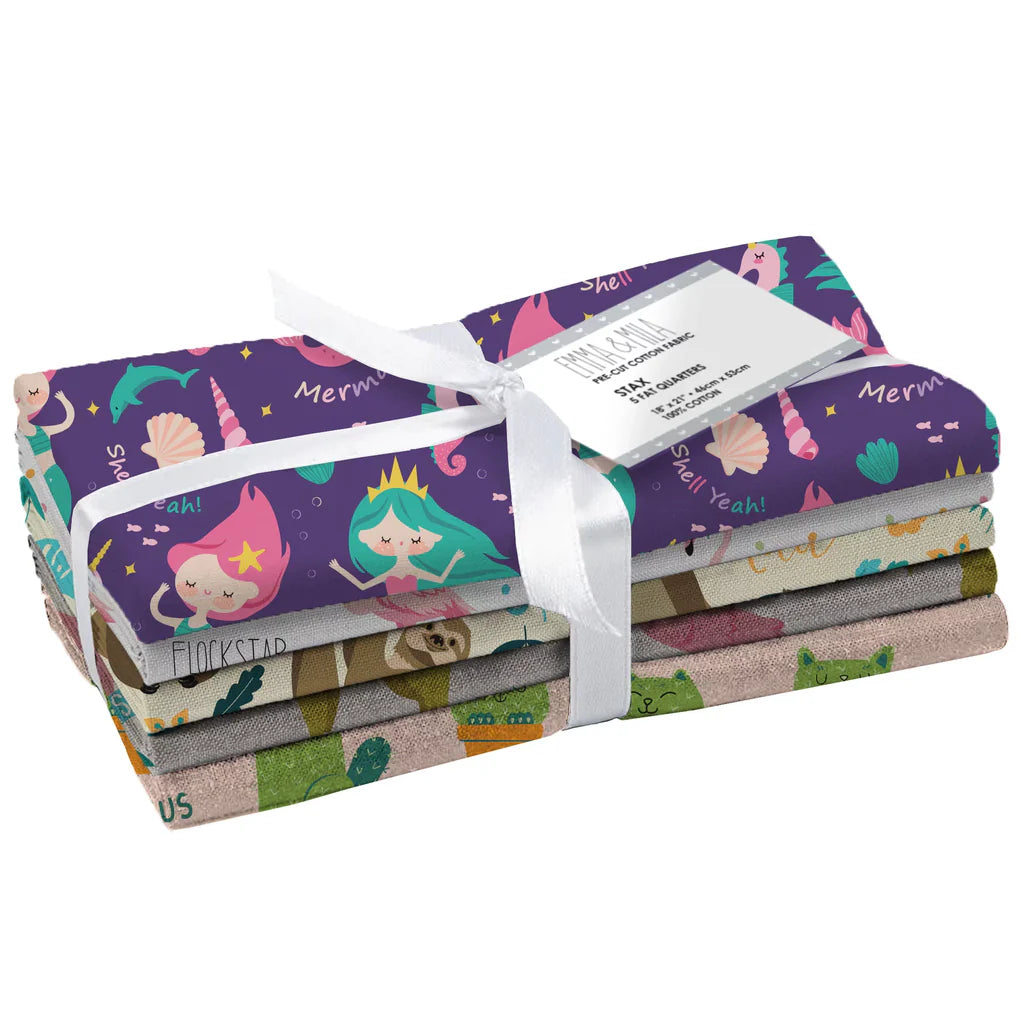 Mermaids & Nature - 5 Piece Fat Quarter Bundle